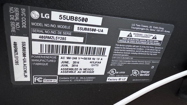 55” 4k UHD LG IPS TV 55UB8500-UA - photo 5