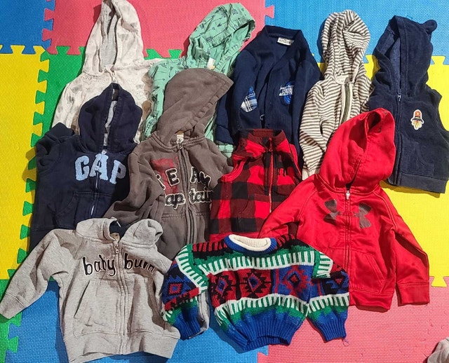 Boys 12m hoodies, sweaters