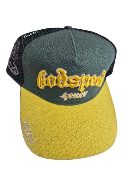 Godspeed fever Trucker Cap Green & Yellow Mesh Snapback