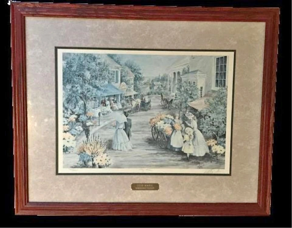 Chez Marie, Lg Framed Ltd Ed Print by Rosemarie Condon