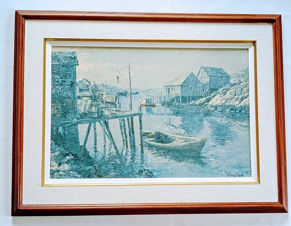 James Keirstead Lg Decorative Print Boats at Dock