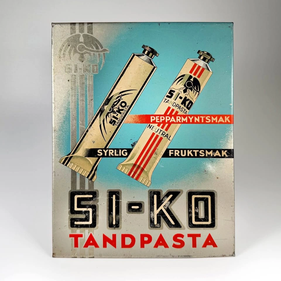 Vintage Dutch SI-KO Toothpaste Sign
