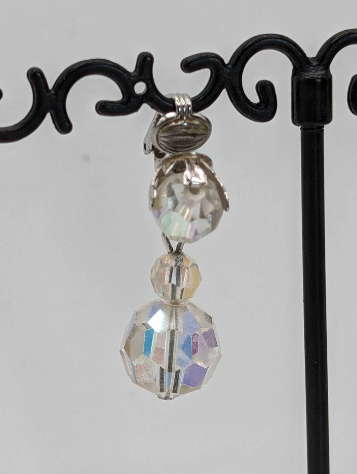 Pre-Loved Signed Sherman Dangling and Sparkling Crystal Earrings - photo 4