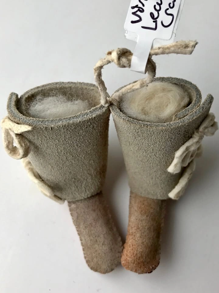 Vintage Handcrafted Tree Ornament of Moccasins