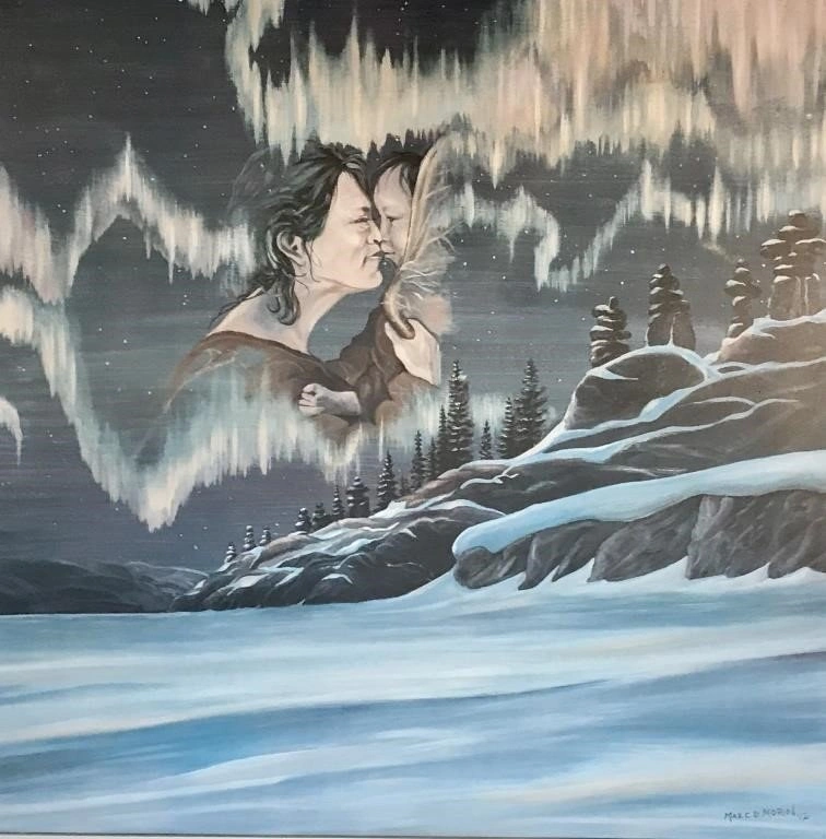 FINAL PRICE DROP Max C. D. Morin, Lg Art Print, Northern Lights