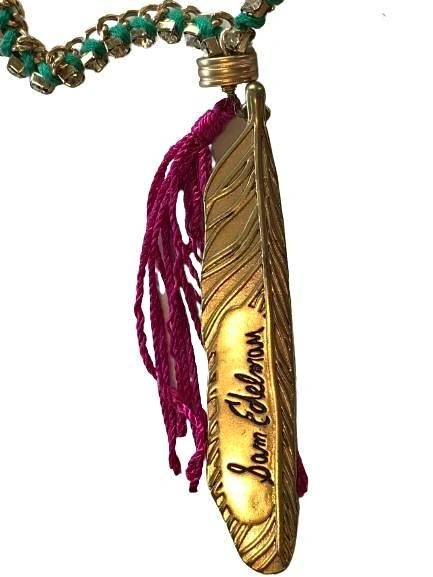 Vintage Sam Edelman Feather Necklace 30"