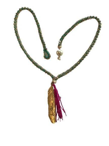 Vintage Sam Edelman Feather Necklace 30" - photo 4