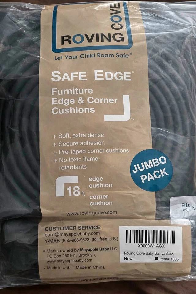 Roving Cove Safe Edge Furniture Cushion Set Black Jumbo Pack 18f