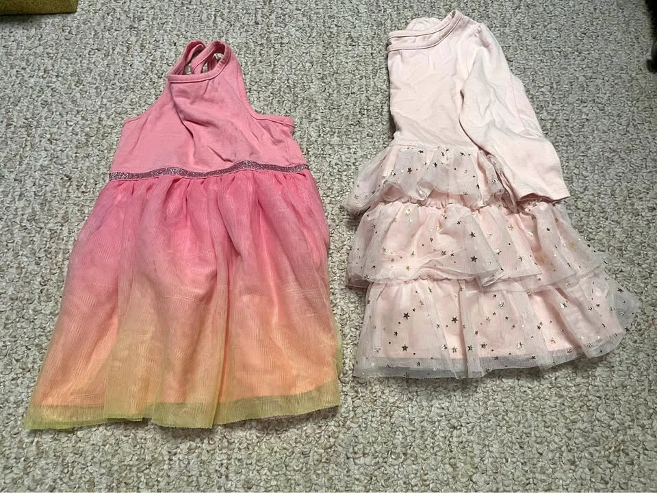 Girl Dress Bundle 2T Pink Tulle Party Dresses Sparkle & Ombre