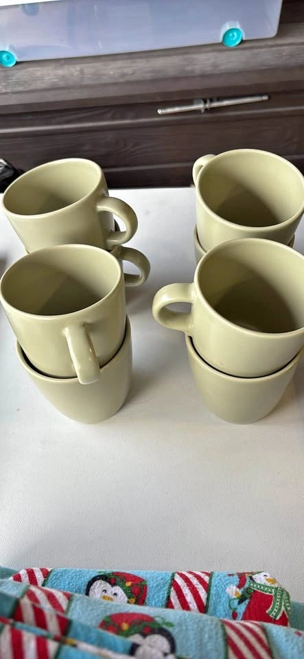 IKEA Light Green Mugs Set of 8