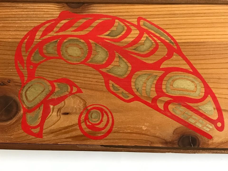 Haida Salmon Wood Keepsake Box