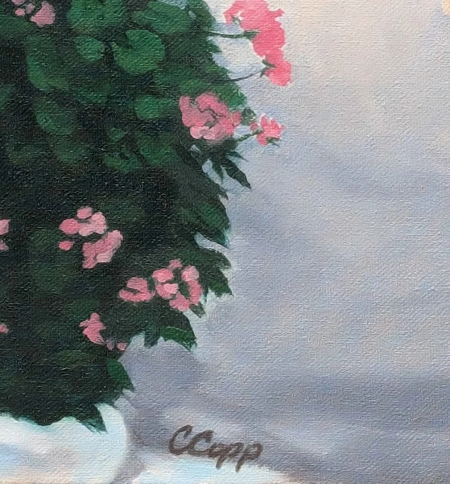 "Jewelry Store in Mykonos" Unframed 20x16 Oil Painting, Signed C - photo 2