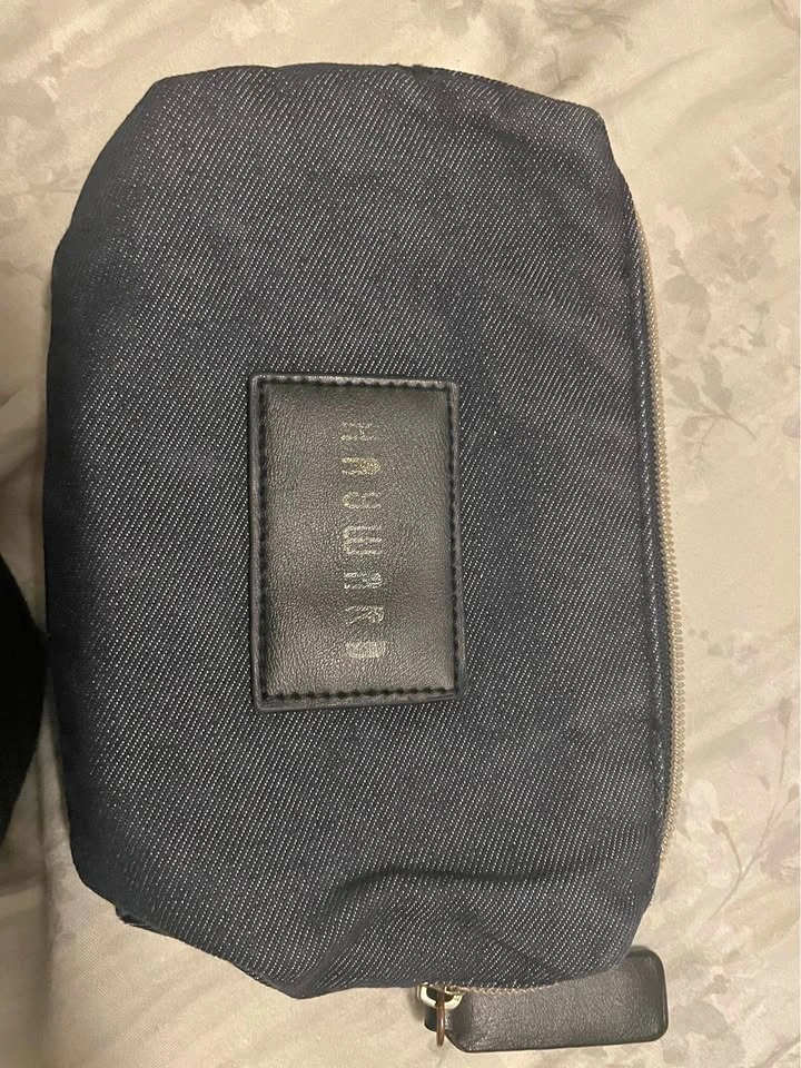 Dark blue denim zipper pouch hayward