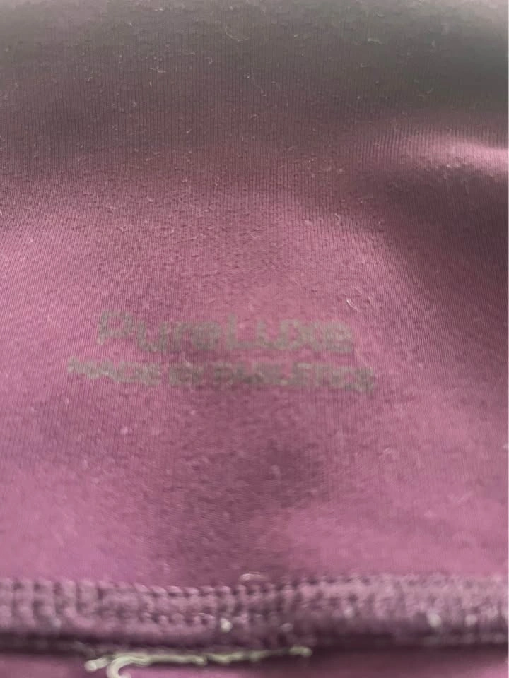 Dark Purple High Waisted Leggings with Pockets Size L - photo 3