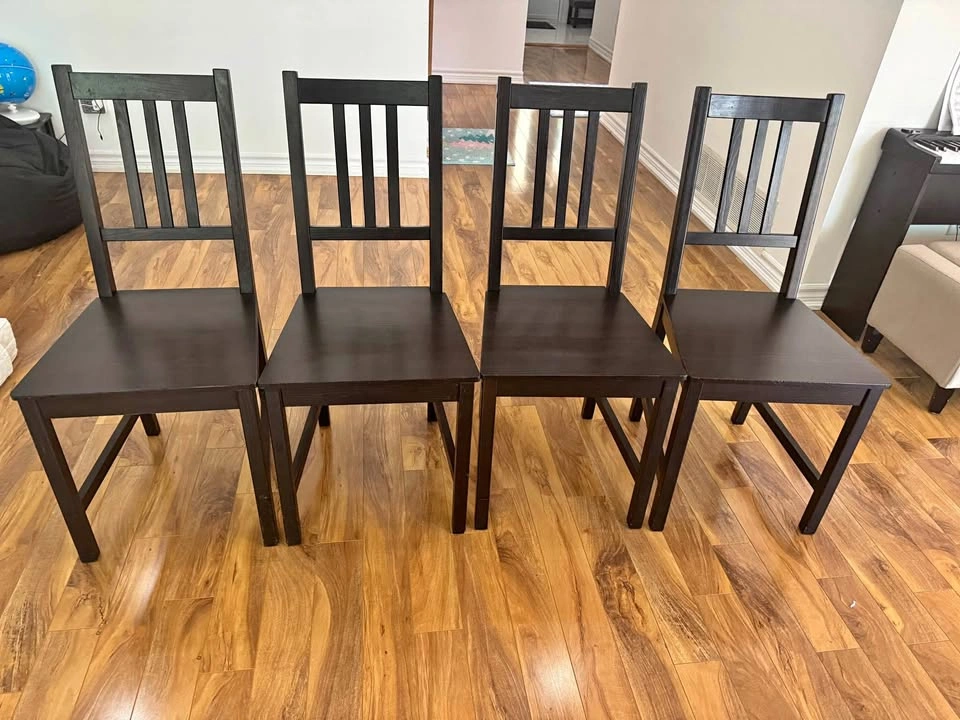 IKEA STEFAN Dining Chairs (4) with Cushions