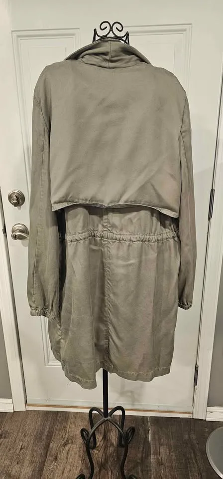 Olive Green Drape-front jacket image indicator(3)