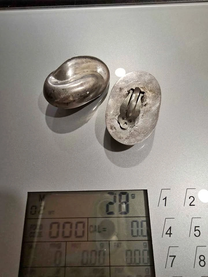 Tiffany & Co 925 Sterling Silver Bean Clip-On Earrings