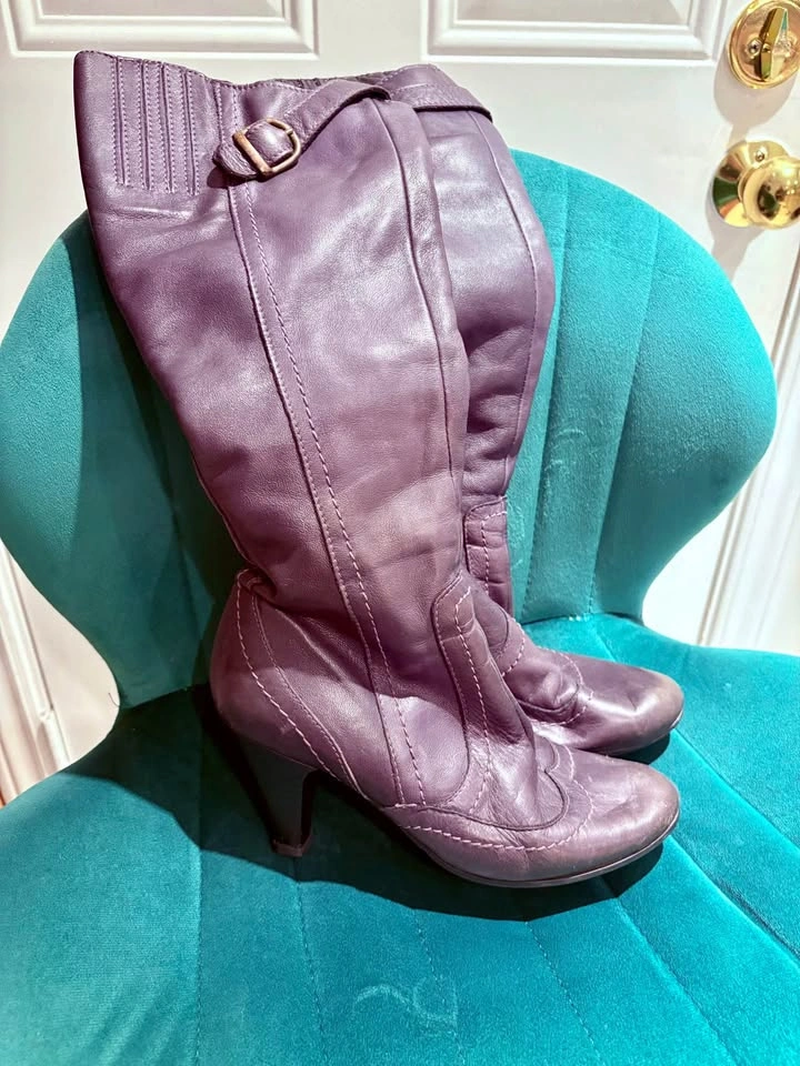 Purple Leather Boots. Made in Italy 🇮🇹 - photo 2