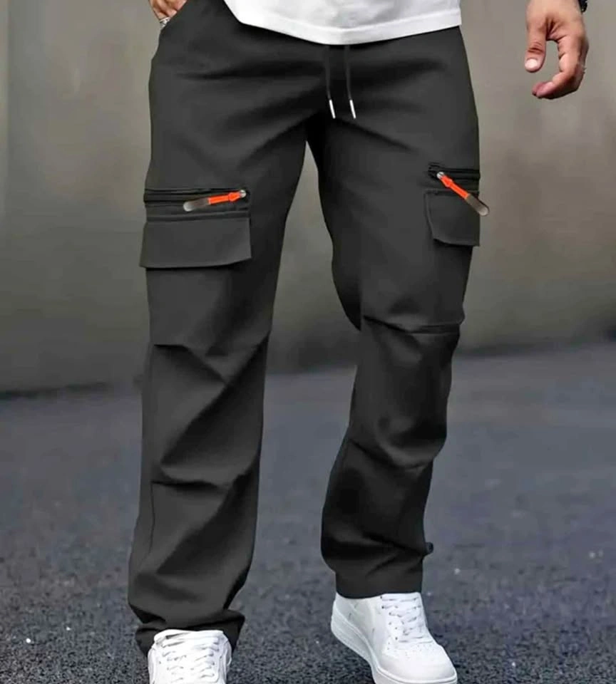 Black Cargo Jogger Pants