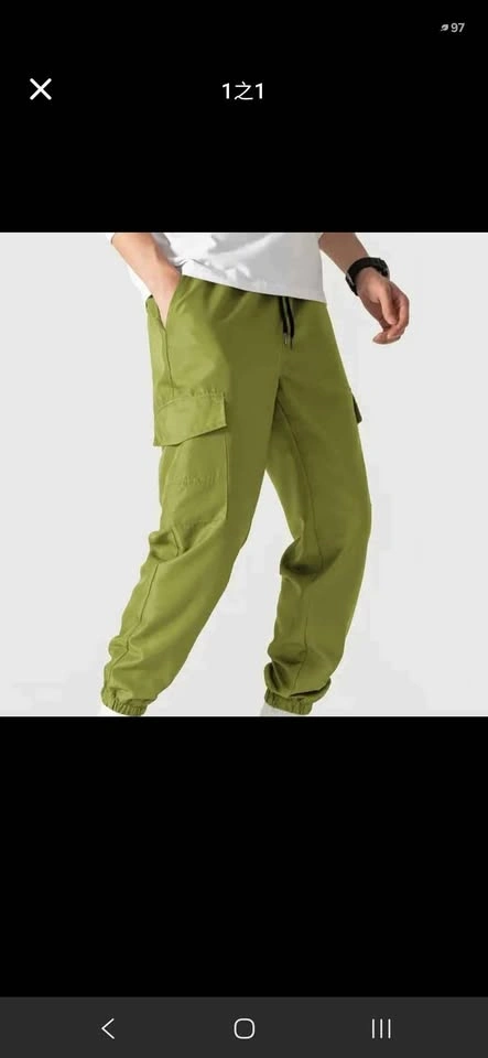 Black Cargo Jogger Pants - photo 4