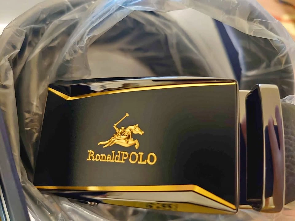 Ronaldpolo First Layer Cowhide Leather Belt with Box