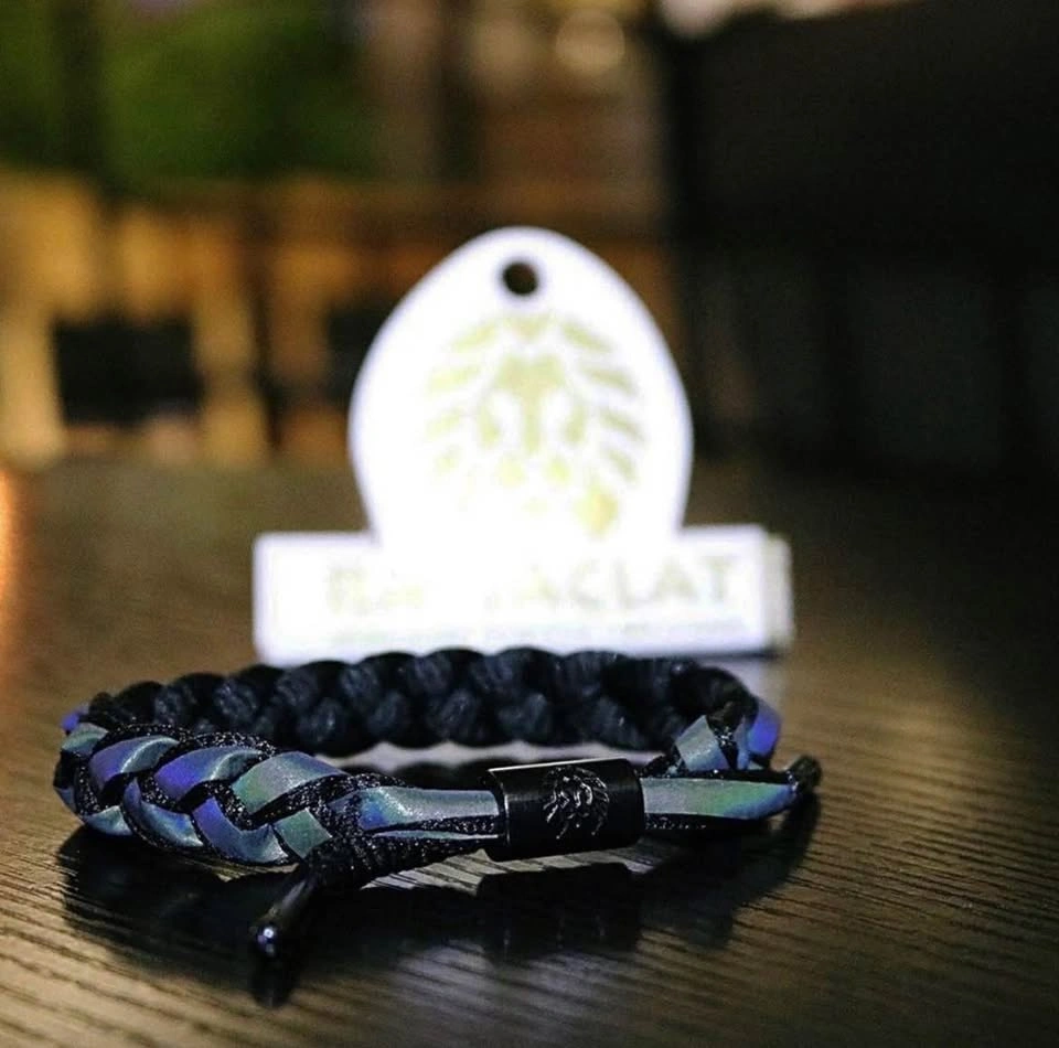 Rastaclat Black Iridescent Braided Bracelet - photo 2