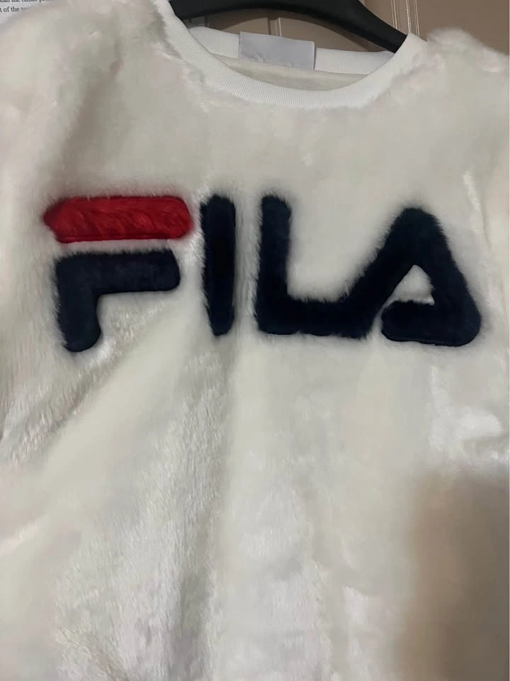 Fila white faux fur sweatshirt - photo 2