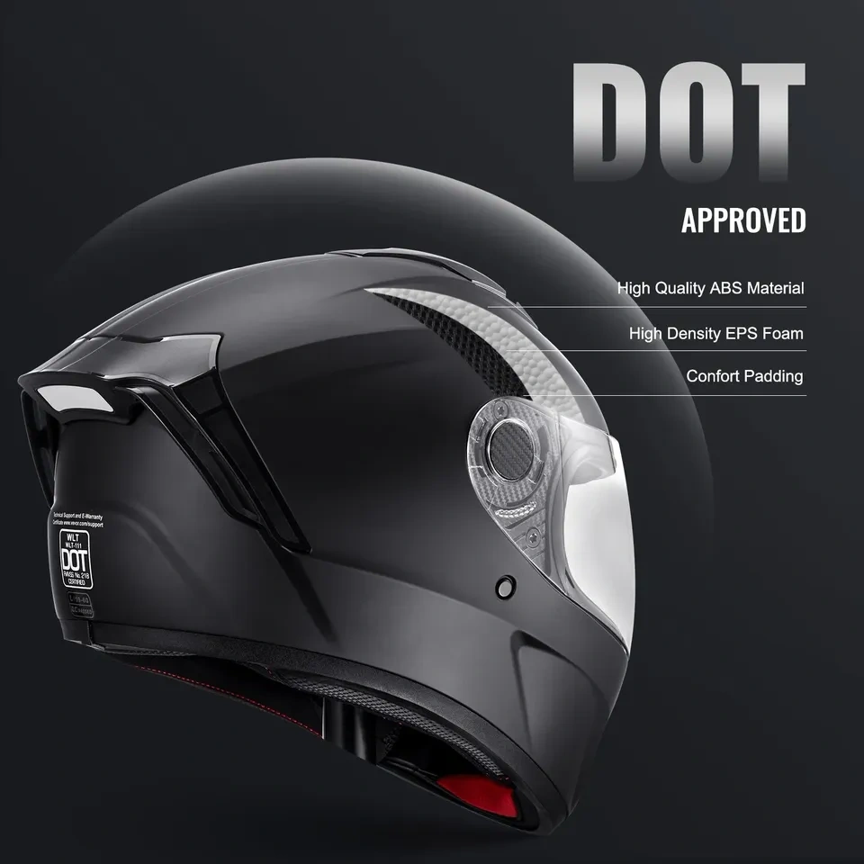 VEVOR Full Face Motorcycle Helmet with Bluetooth Slot - photo 3