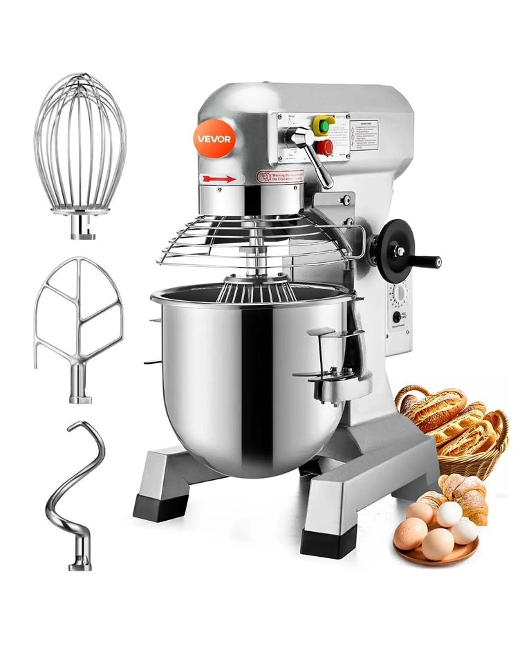 VEVOR Commercial Food Mixer 15Qt 600W 3 Speeds Adjustable