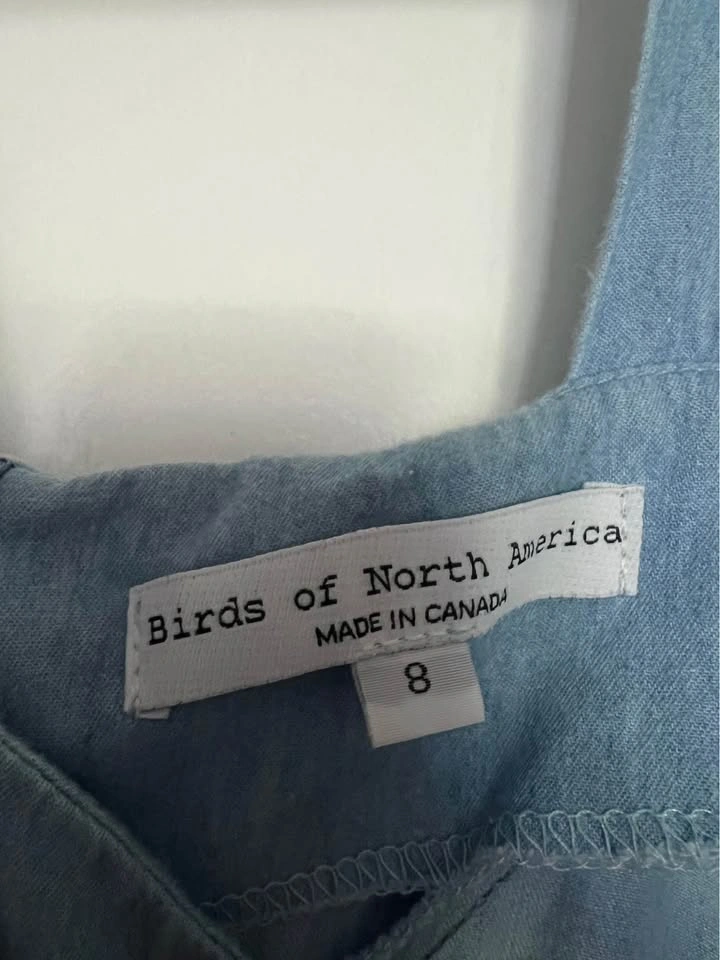 Birds of North America Light Blue Denim Button Front Sleeveless - photo 3