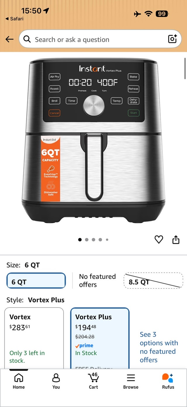 Instant Pot Vortex Plus Air Fryer Stainless Steel - photo 3