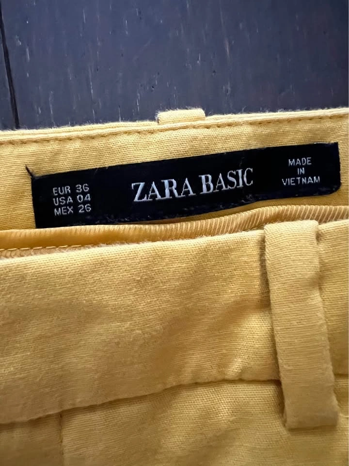 Zara Basic yellow pants USA 04 - photo 2