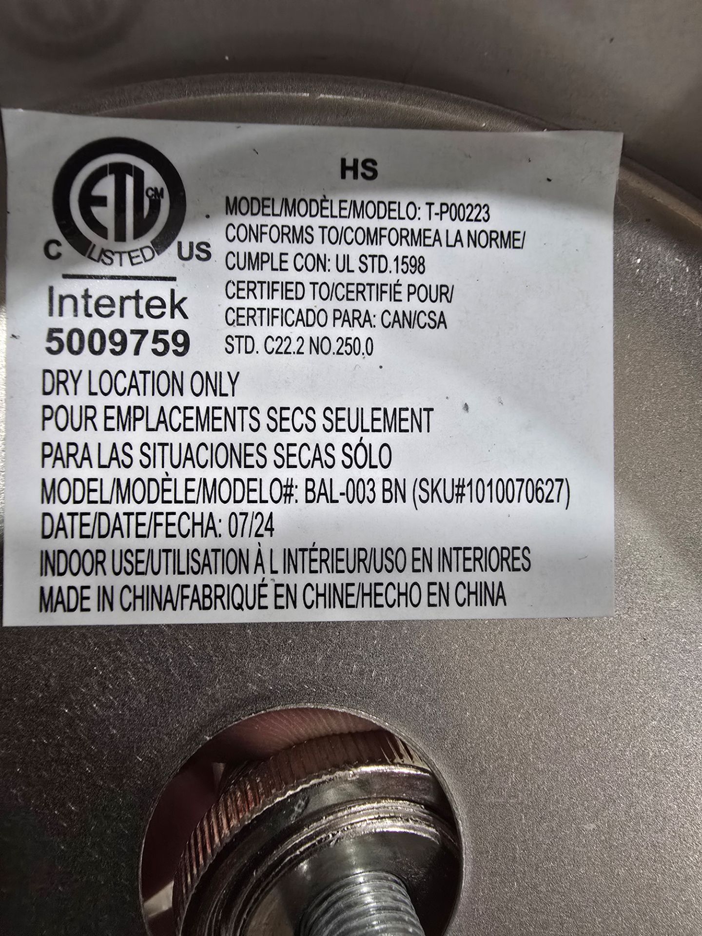 Intertek chandelier - photo 5