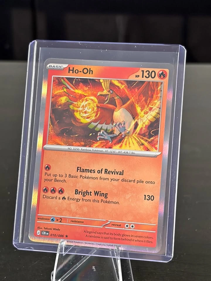 Ho-Oh Chaos Rising Rare • 010/086 Near Mint • Holofoil