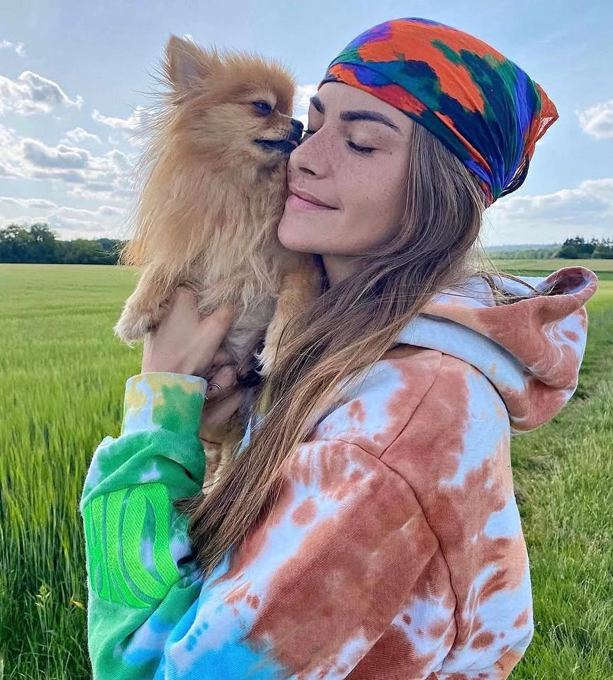 Custom Tie-Dye Hoodie w/ Mushroom Embroidery