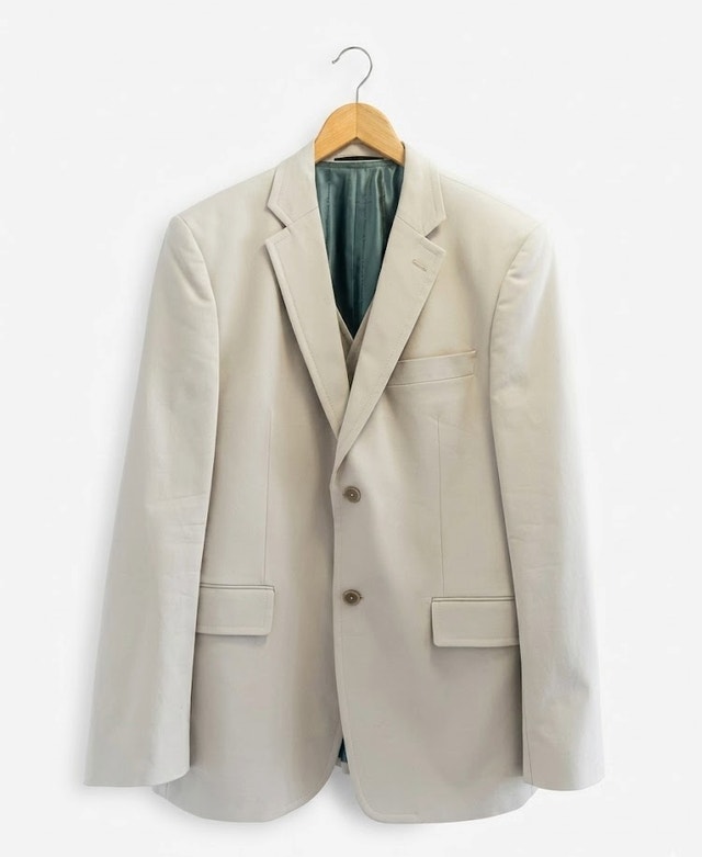 Matinique Men's Blazer & Vest Set - Light Beige - Size 40R