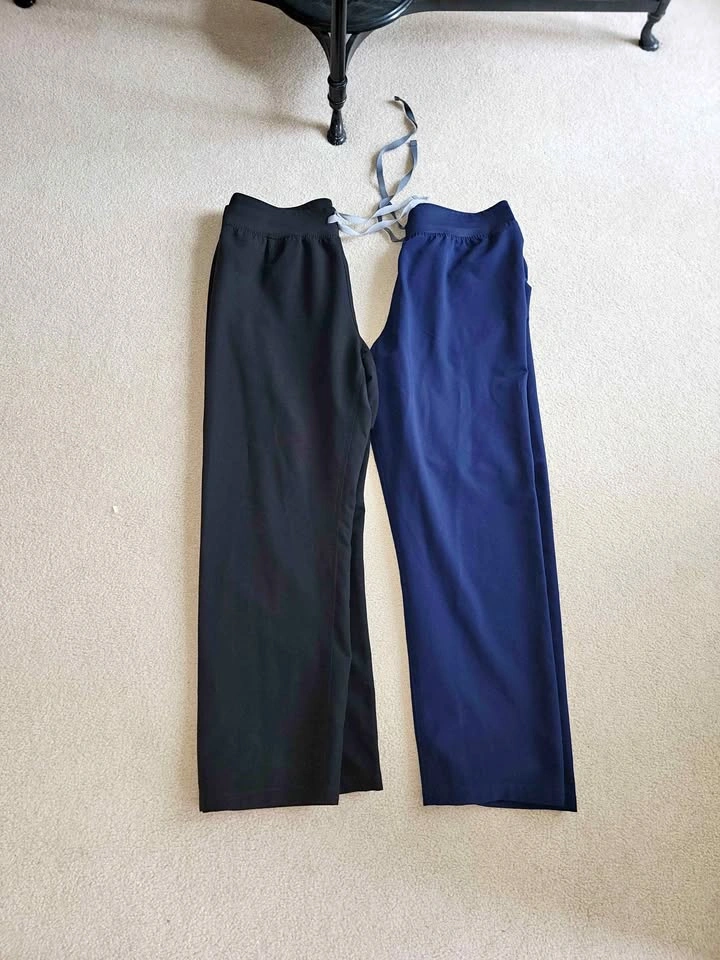 FIGS HW Livingston Scrub Pants Black/Navy L Petite (Each)