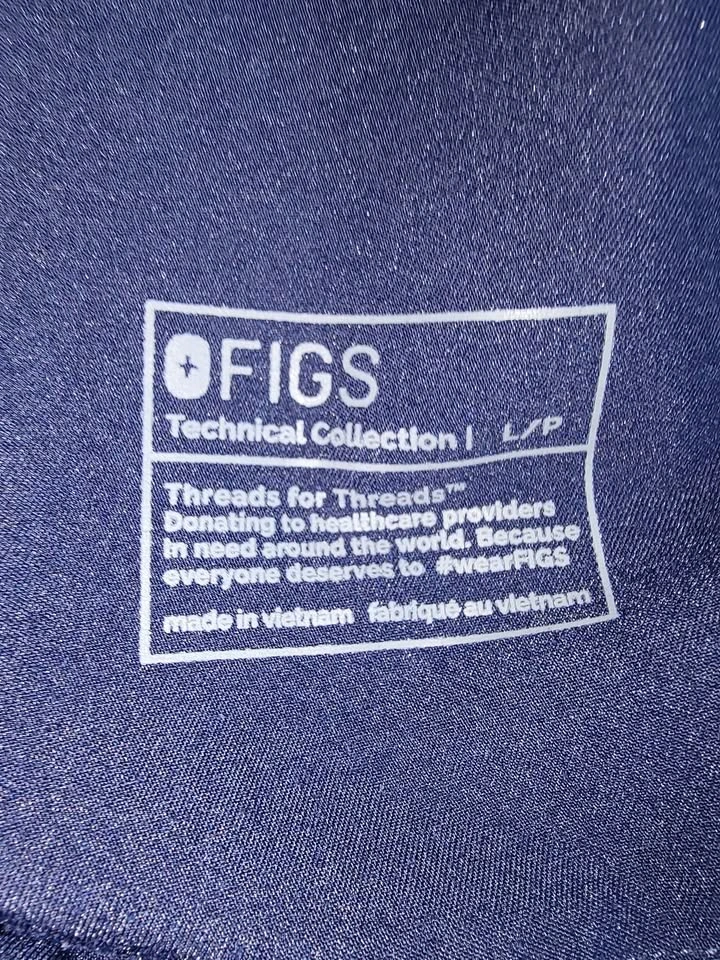 FIGS HW Livingston Scrub Pants Black/Navy L Petite (Each) - photo 3