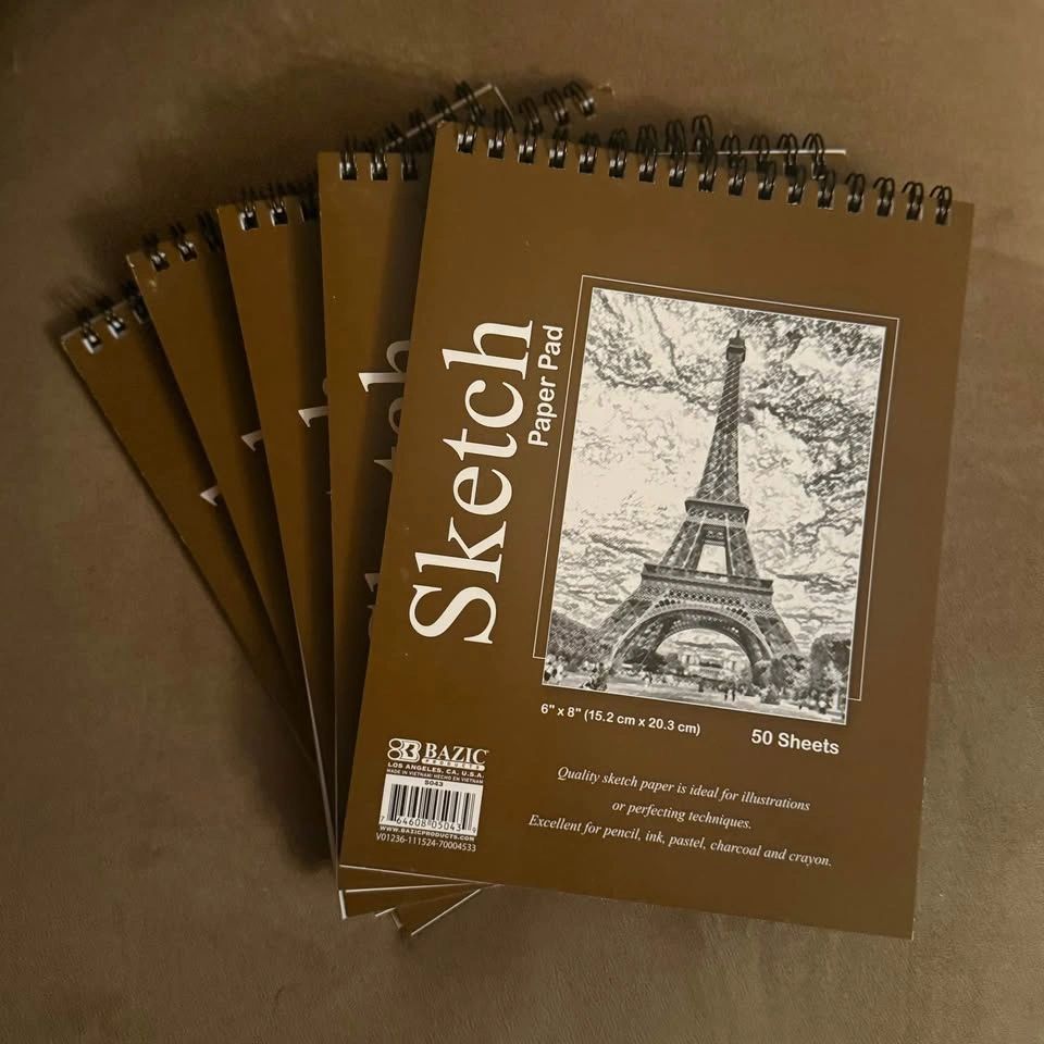 Set of 5 Sketch Pads, 50 Sheet, 6" X 8", Top Bound Spiral Sketch - photo 2