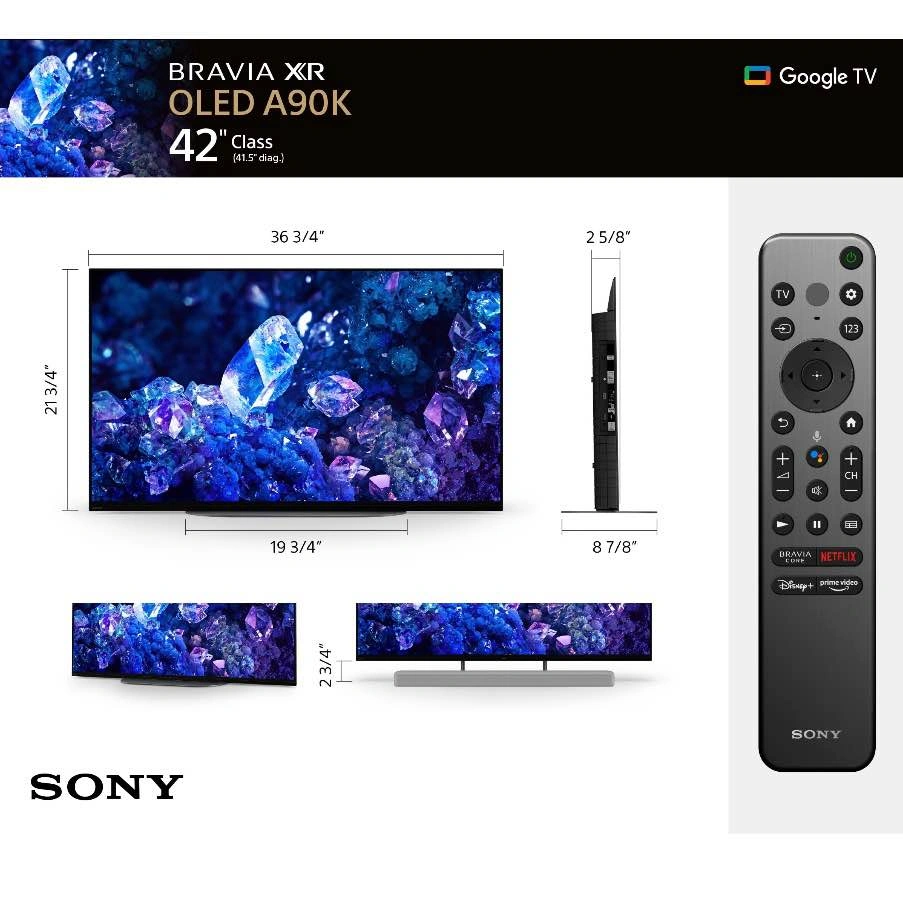 Sony 42" A90K 4K HDR OLED Smart Google TV XR42A90K - photo 2