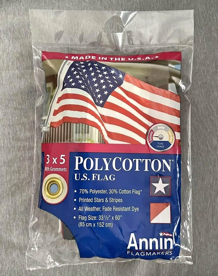 BRAND NEW Annin Flagmakers PolyCotton U.S. Flag 3 X 5