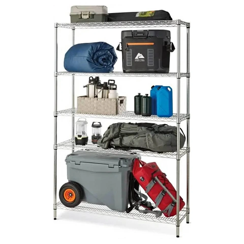 BRAND NEW Hyper Tough Chrome Wire Shelf 5-Tier Heavy Duty