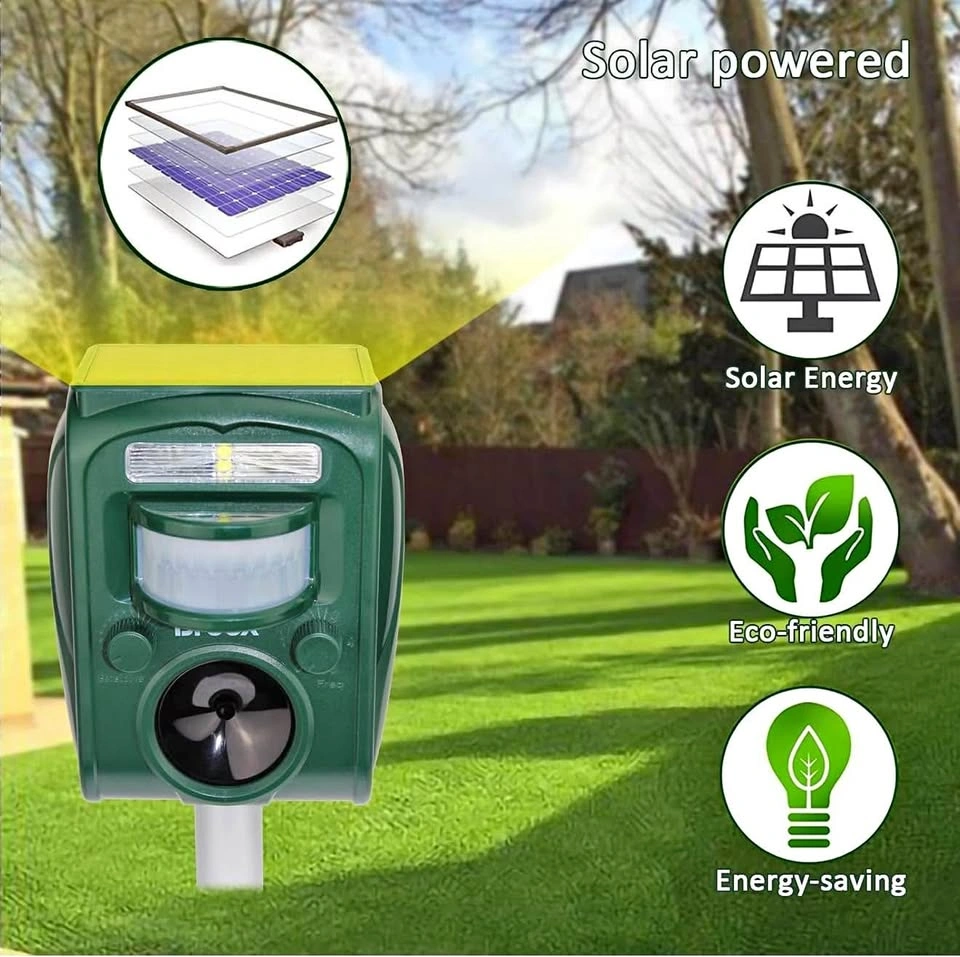 BRAND NEW Solar Powered Animal Repellent for Cats, Deer, Rodents
