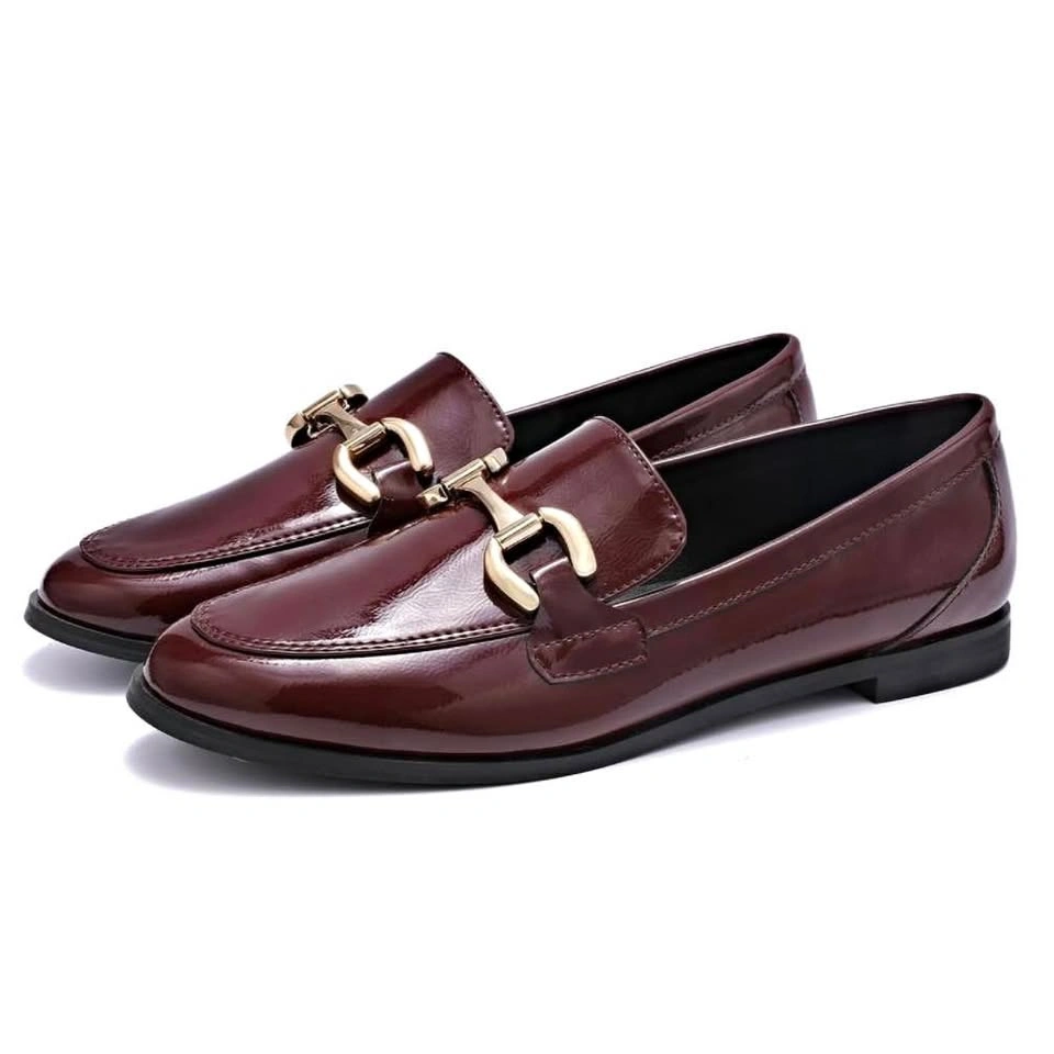 UMECOOL Women's Flats Shoes - Wine Red - Size 7