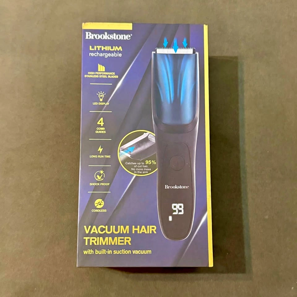 Brand New Brookstone Cordless Men's Hair Trimmer w/ Vacuum