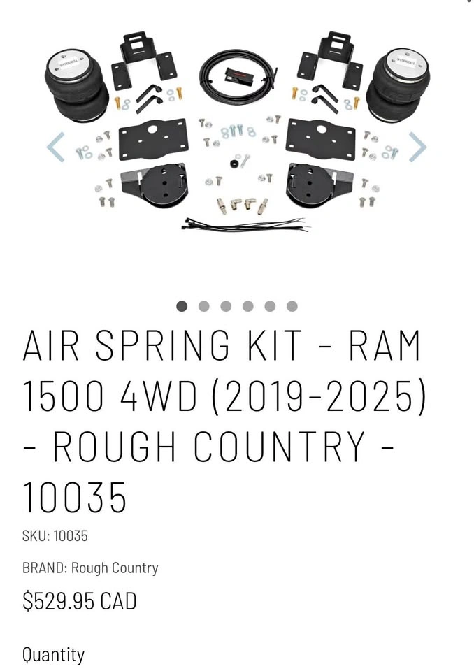 Rough Country Air Bags for Ram 1500 (2019-2026)