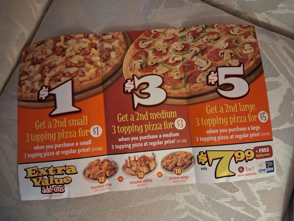 Vintage 2008 Pizza Pizza "Dollar Dealz" Flyer - photo 2