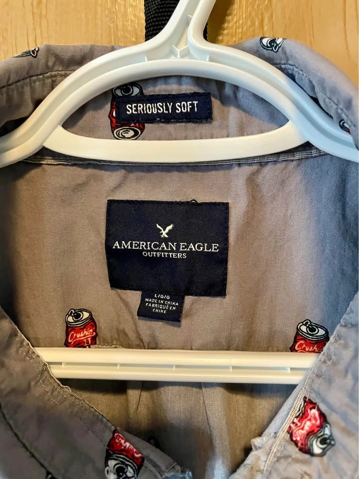 American Eagle "Crushin It" Soda Can Shirt - Large - photo 3