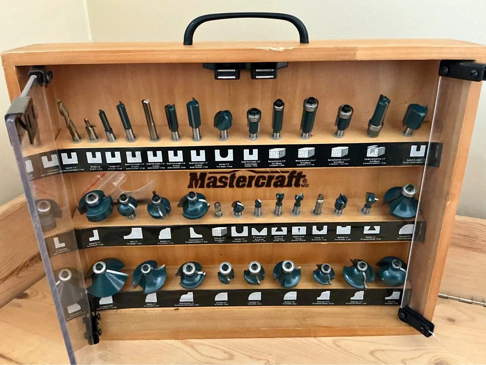 Mastercraft 36 Piece Carbide Tipped Router Bit Set - Never Used