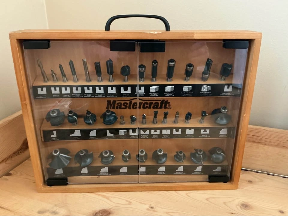 Mastercraft 36 Piece Carbide Tipped Router Bit Set - Never Used - photo 2